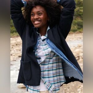 NWT Frank & Eileen Dublin Black Sweatshirt Blazer, size XS